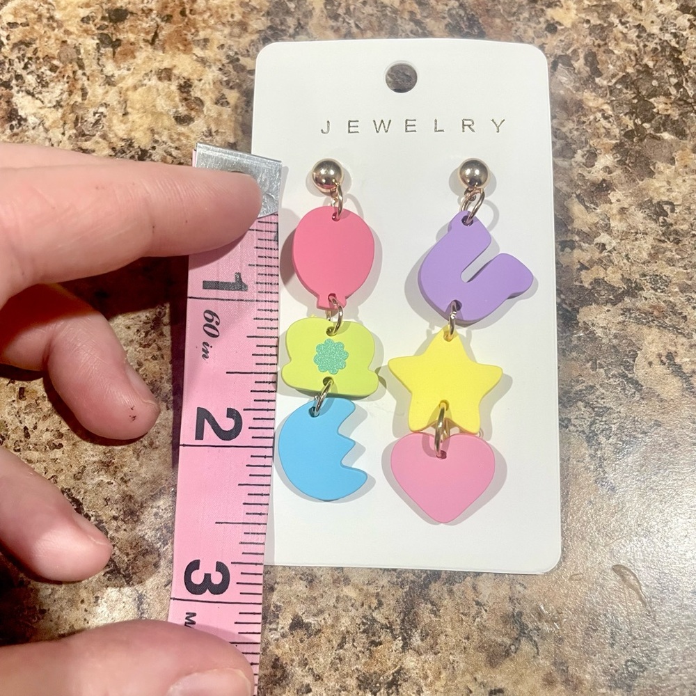 Lucky Charms Marshmallow Dangle Earrings - Picture 7 of 8